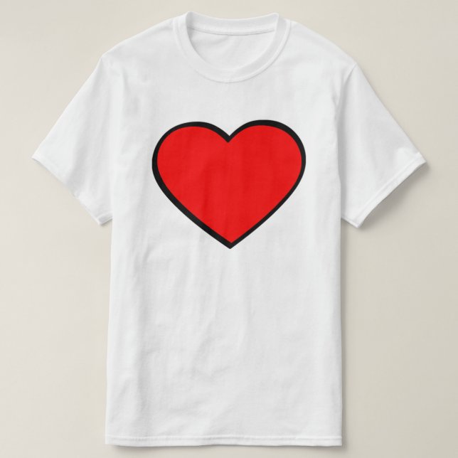 Blank Heart Insert Name T-Shirt (Design Front)