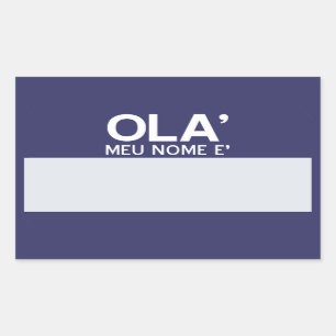 Blank Hello My Name Is ... Customisable Rectangular Sticker