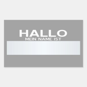 Blank Hello My Name Is ... Customisable Rectangular Sticker