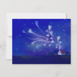 Blank Home Filled With Love Hearts Night Sky Nite