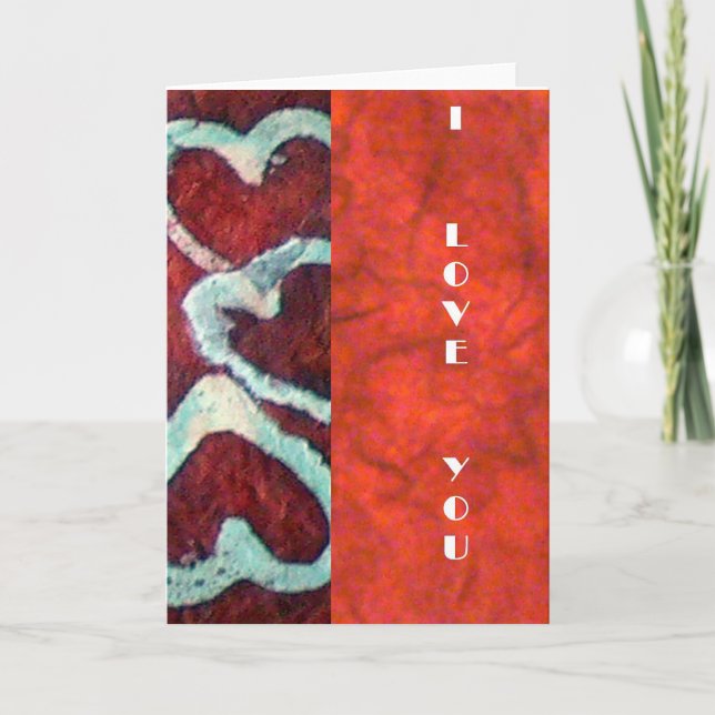 Blank I Love You Note Card (Front)