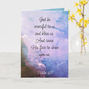 Blank Inside Beautiful Psalm 67 Blessing Upon Us Card