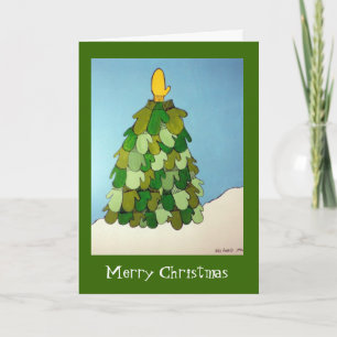 Blank Inside Mitten Tree Christmas Card