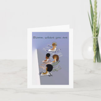 Blank inspirational note card