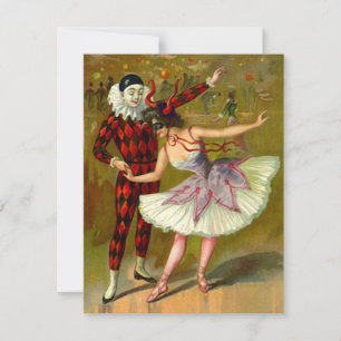 Blank Invitation Announcement Costume Party Ball