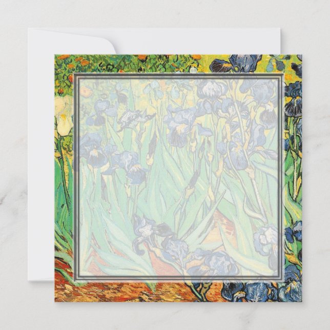 blank invitation, van Gogh Irises Invitation (Front)