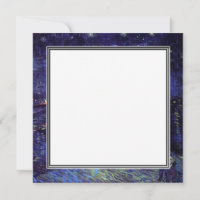 blank invitation, van Gogh starry night