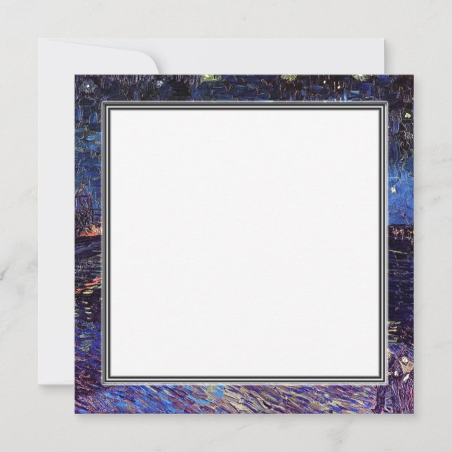blank invitation, van Gogh starry night Invitation (Front)