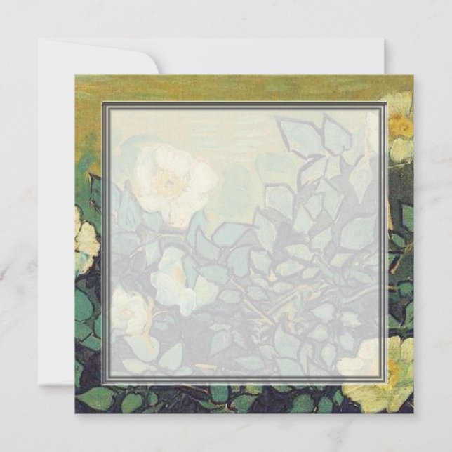 blank invitation, van Gogh Wild Roses Invitation (Front)