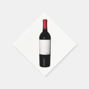 Blank Label Wine Bottle Napkins