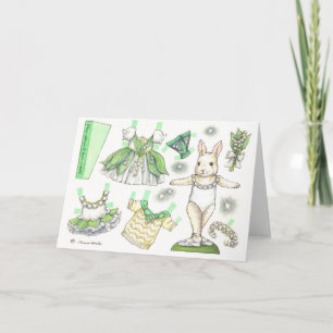 Blank Lily of the Valley Paper Doll Card