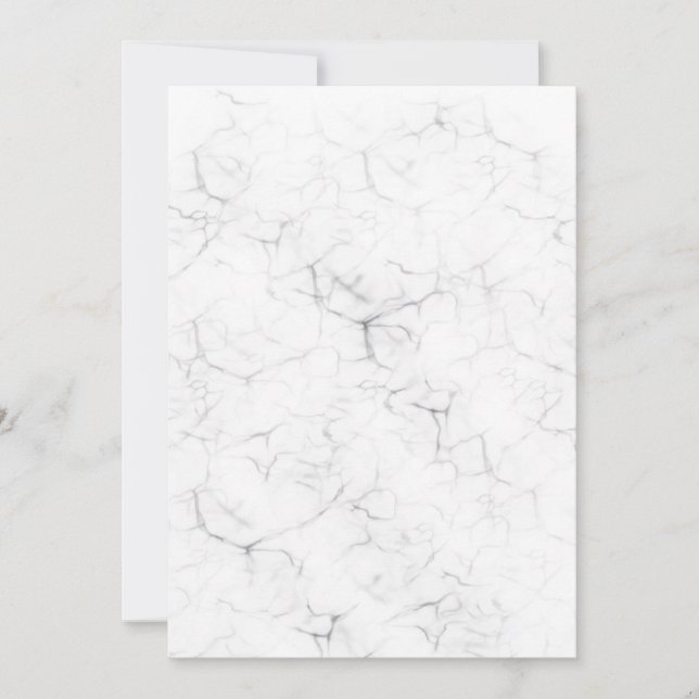 Blank Marble Wedding Invitation Create Your Own (Front)