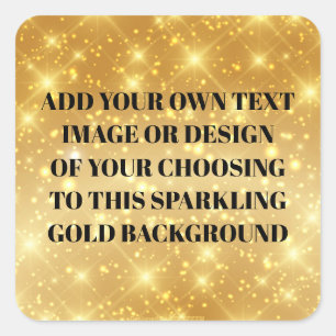 Blank Metallic Gold Background For Any Product Square Sticker
