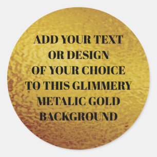 Blank Metallic Gold Sticker 