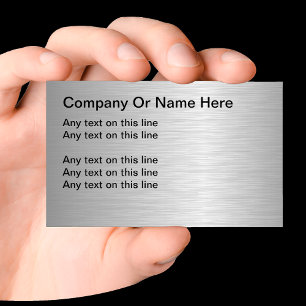Blank Metallic Looking Business Cards