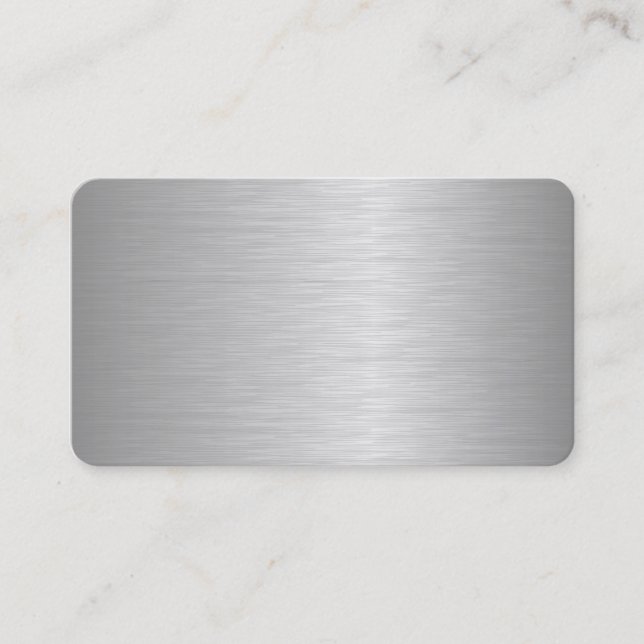 Blank Metallic Looking Business Cards (Front)