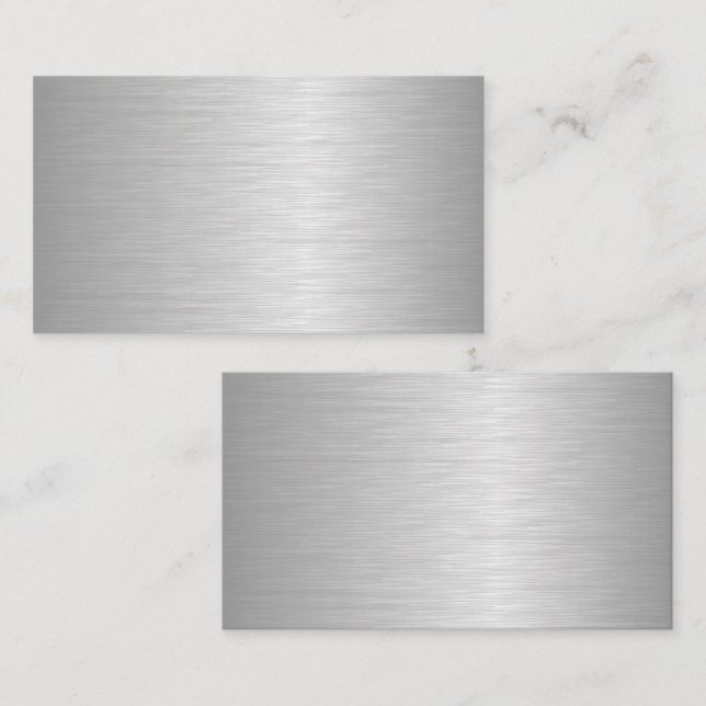 Blank Metallic Looking Double Side Business Cards (Front/Back)