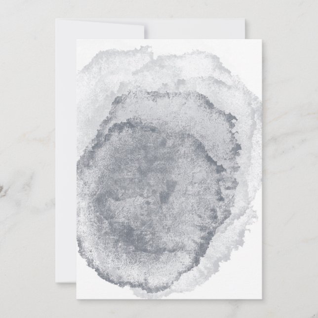 Blank Midnight Blue Wedding Invitation (Front)