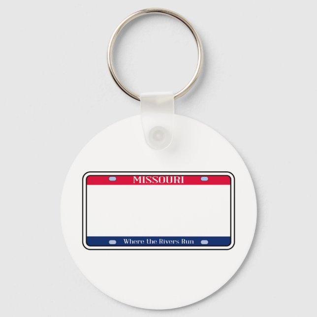 Blank Missouri License Plate Key Ring (Front)