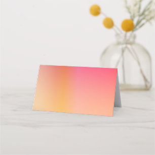 Blank Modern Sunset Ombre Wedding Name Place Card