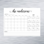 Blank Month Monogram Planner 2024 Calendar   Magnetic Dry Erase Sheet<br><div class="desc">This design may be personalised in the area provided by changing the photo and/or text. Or it can be customised by clicking Personalise this Template and then choosing the click to customise further option and delete or change the colour of the background, add text, change the text colour or style,...</div>