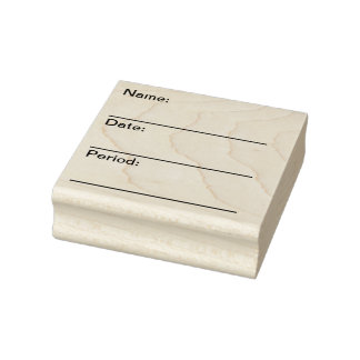 Blank NAME, DATE, PERIOD stamp for teachers