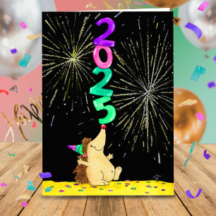 Blank New Year 2025 greeting card