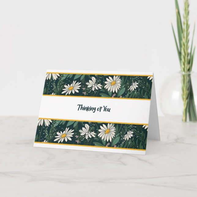 Blank Note Card with Daisies (Front)