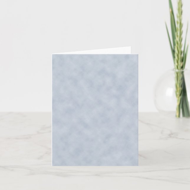 Blank Note Card with Vintage Blue Parchment Look (Front)