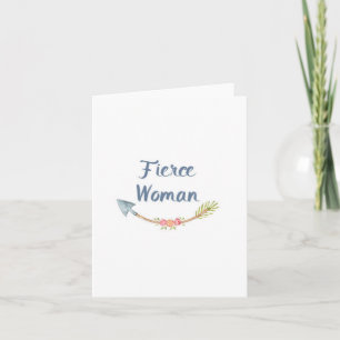 Blank Notecard for Fierce Woman 
