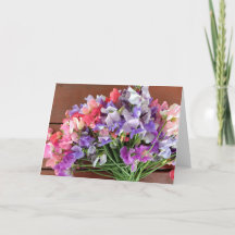 Blank Notecard - Sweet Peas
