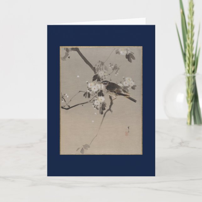 BLANK NOTECARD WITH JAPANESE PRINT OF BIRD (Front)