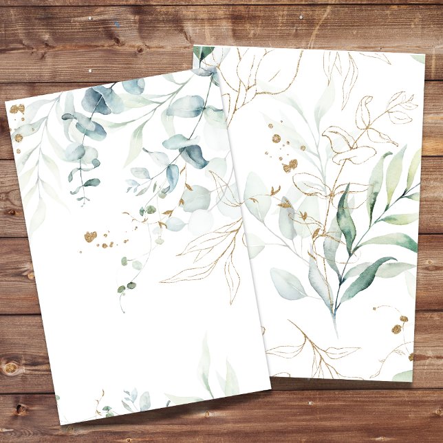 Blank Paper Sheet Watercolor Eucalyptus Greenery  (Creator Uploaded)