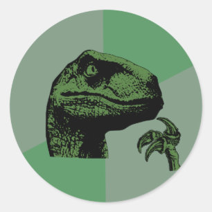 Blank Philosoraptor Classic Round Sticker
