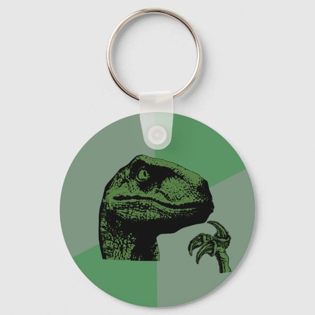 Blank Philosoraptor Key Ring (Front)