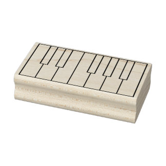 Blank Piano or Keyboard Keys Rubber Stamp