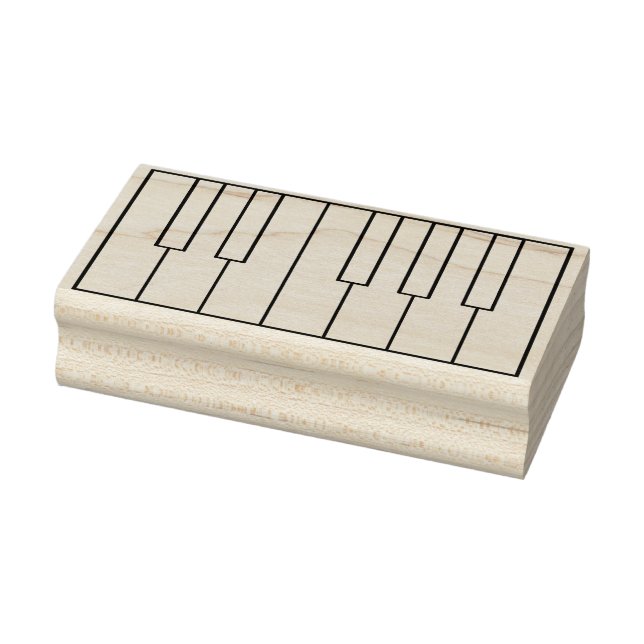 Blank Piano or Keyboard Keys Rubber Stamp (Stamp)