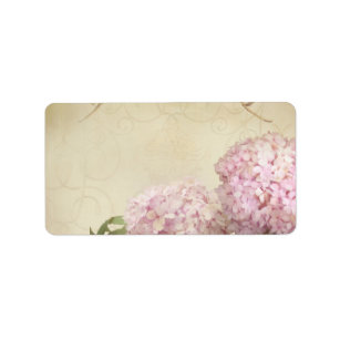 Blank Pink Hydrangea Wedding Print Your Own Label