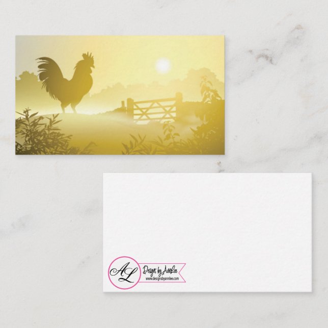 Blank Place Cards Sunny Morning Farm Country Rusti (Front/Back)