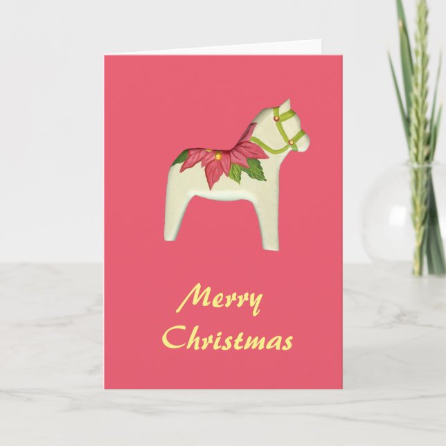 Blank Poinsettia Christmas Card (Front)