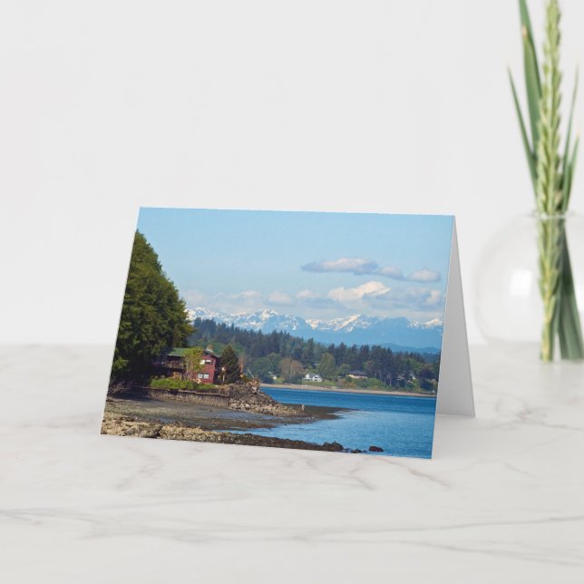 Blank Pt. Defiance Beach/Olympic Mountains 2 Card (Front)