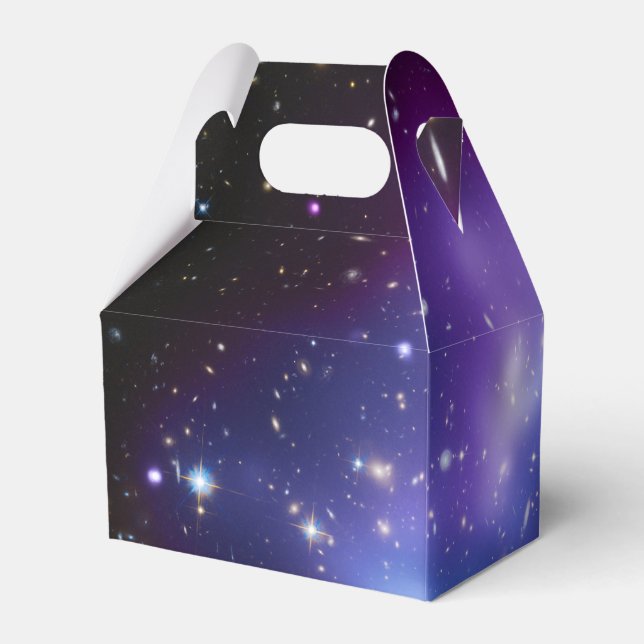 Blank Purple Galaxy Cluster Celestial Favour Box (Back Side)