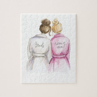 BLANK Puzzle Brunette Bun Bride Blonde Bun Matron