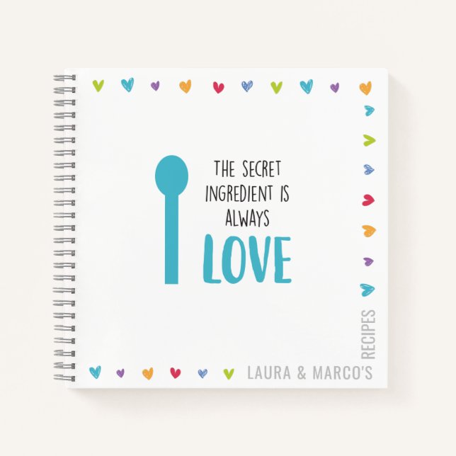 Blank Recipe Book for Couples (Front)