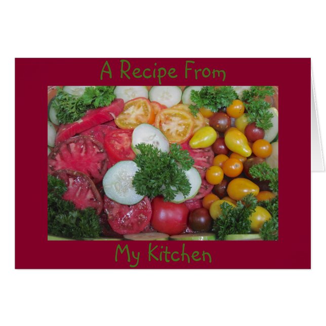 Blank Recipe Notecard (Front Horizontal)