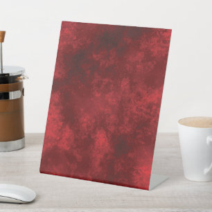 BLANK RED CREATE YOUR OWN PEDESTAL SIGN
