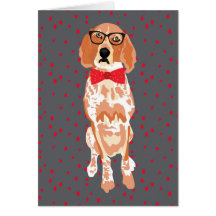 Blank Red tick Coonhound  Card
