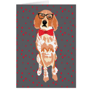 Blank Red tick Coonhound Card