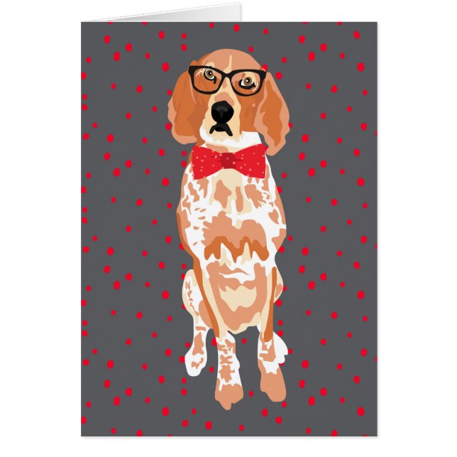 Blank Red tick Coonhound  Card (Front)