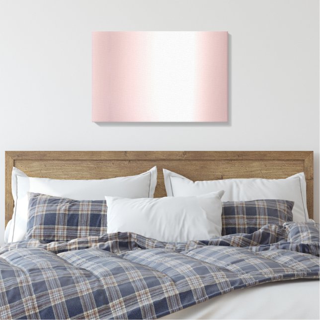 Blank Rose Gold Background Upload Your Photo to Canvas Print (Insitu(Bedroom))